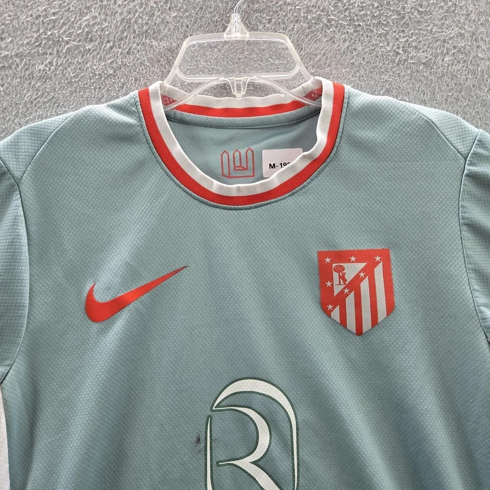 Atletico Madrid Men Jersey M Light Blue 2025 Away Nike Soccer READ